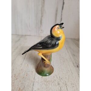 Italy bird Richard gimori vintage Xmas yellow black unique home decor figure